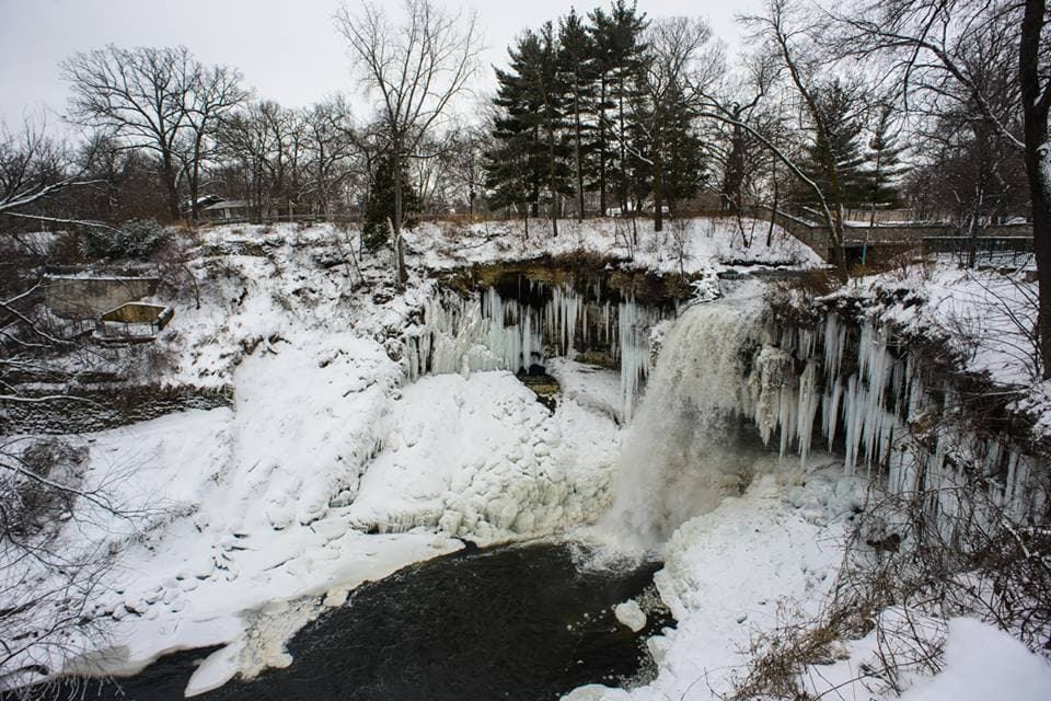 minnehaha falls - super bowl LII - Minneapolis