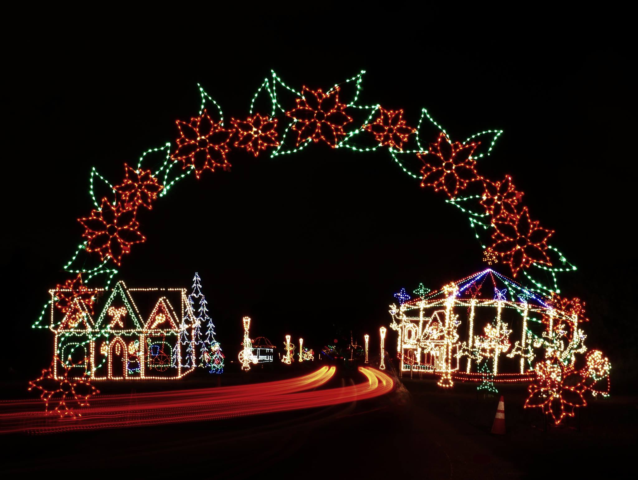CHristmas Drive thru lights