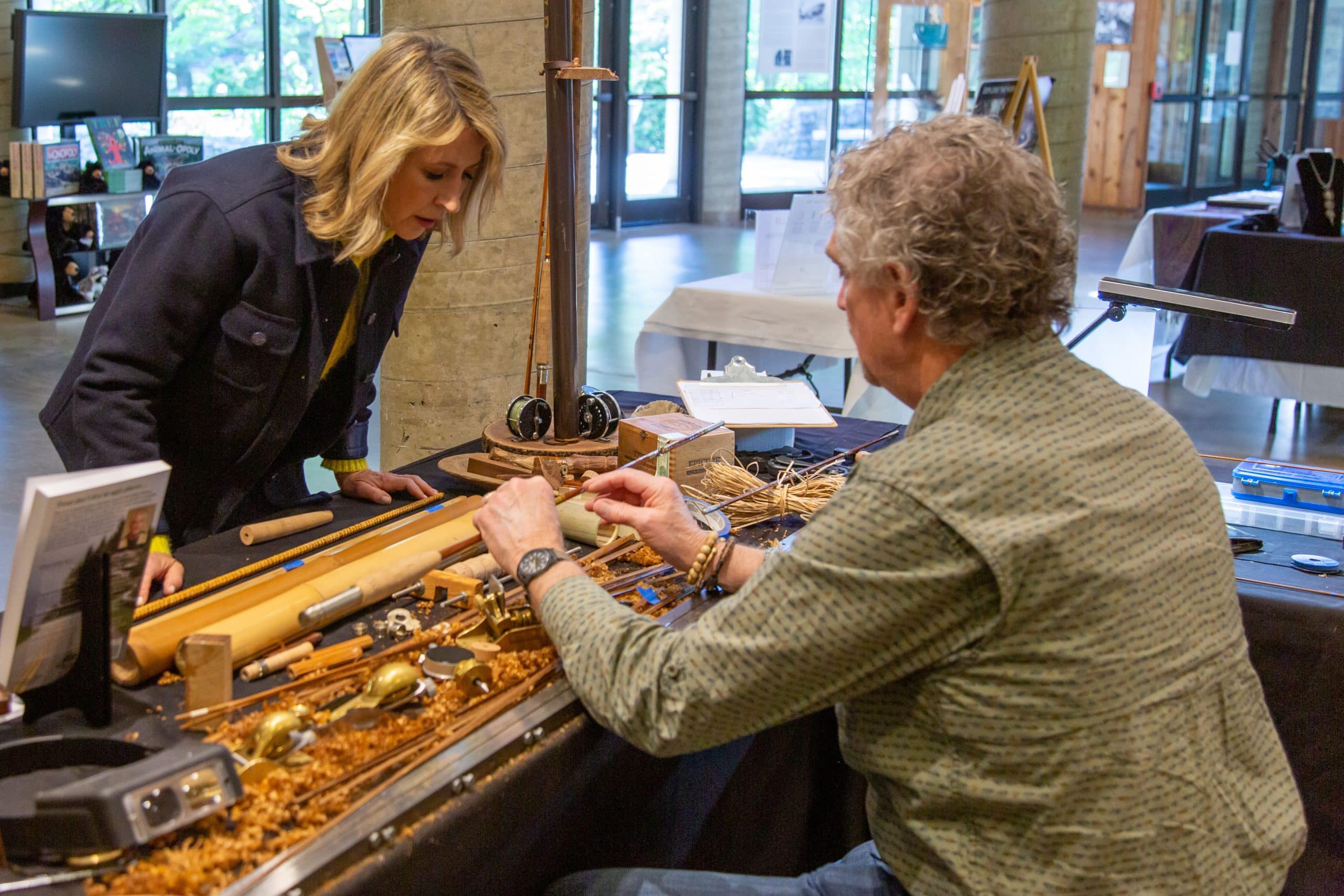 Samantha Brown at the Folk Art Center at the Southern Highland Craft Guild in Asheville North Carolina