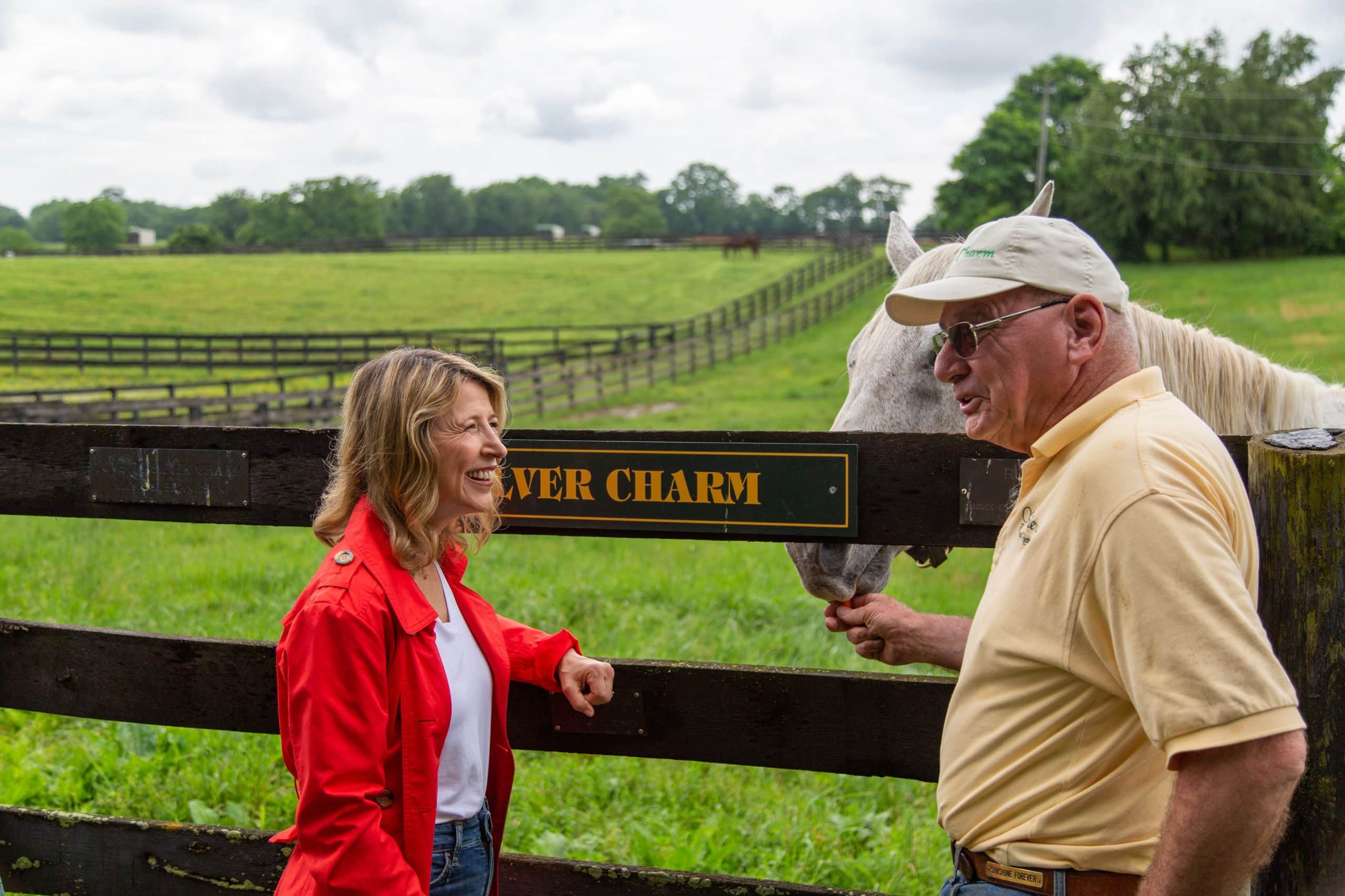 Samantha visits horses at Old Friends Equine in Louisville Kentucky